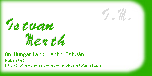 istvan merth business card