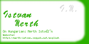 istvan merth business card